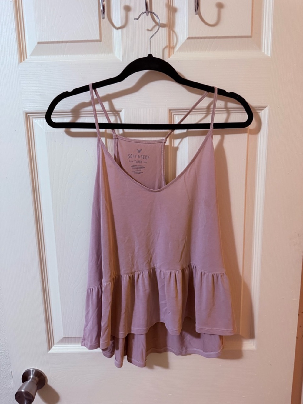 Dusty Rose Ruffle Hem Cami